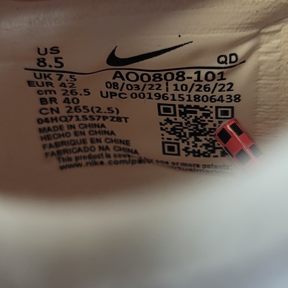 Size 8.5 Men Nike Triple Jump Elite 2 Rawdacious Track Field White Spikes AO0808 - Picture 11 of 11